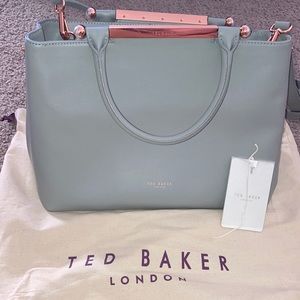 Ted Baker Purse - Light Grey w/ Rose Gold Hardware